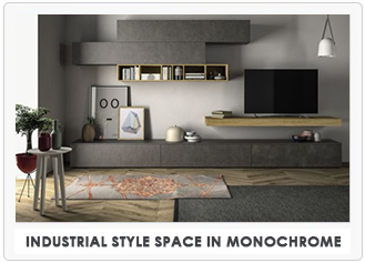 Industrial Style Space in Monochrome